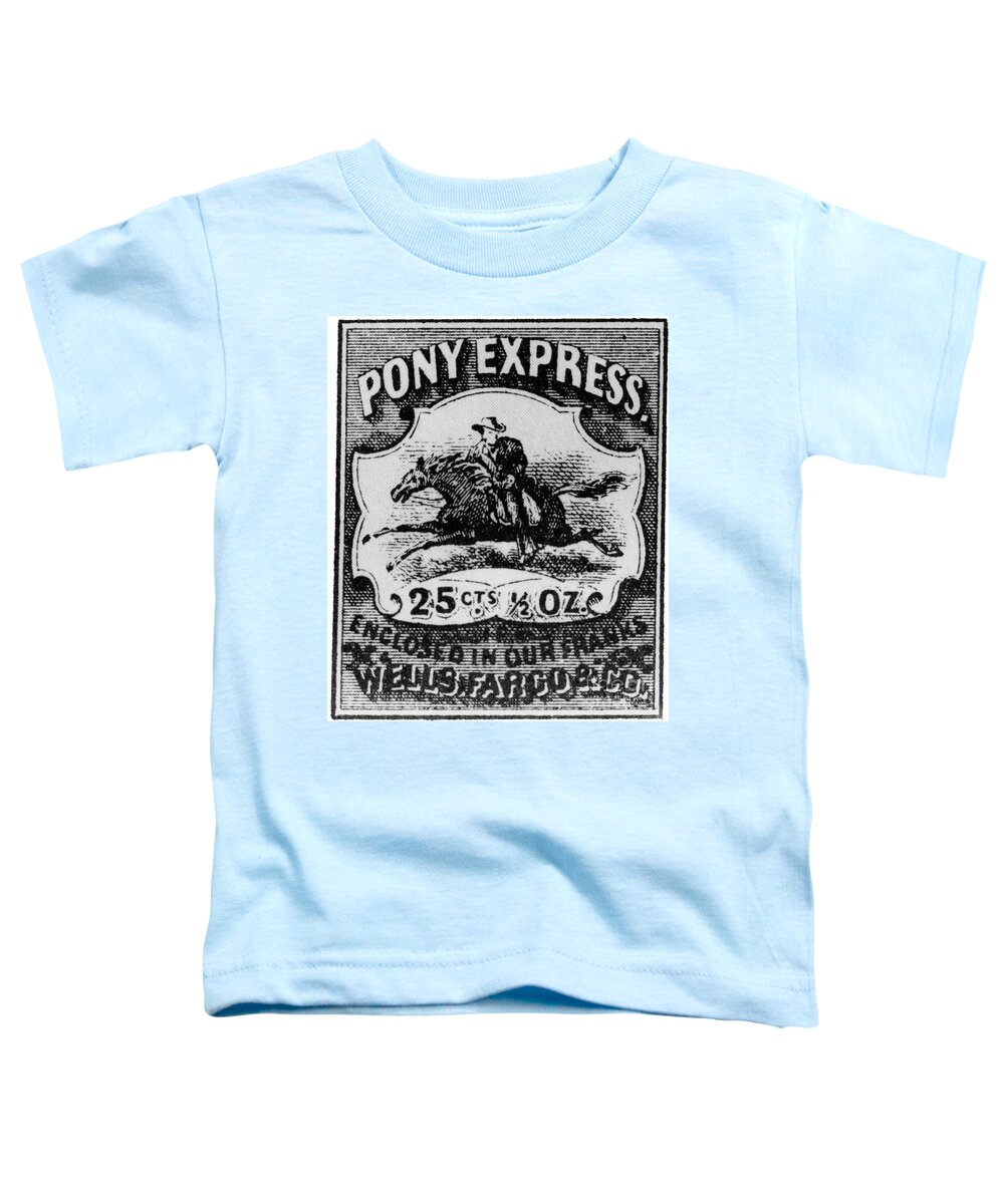 April 1860 Toddler T-Shirt featuring the photograph Pony Express Stamp #1 by Photo Researchers, Inc.