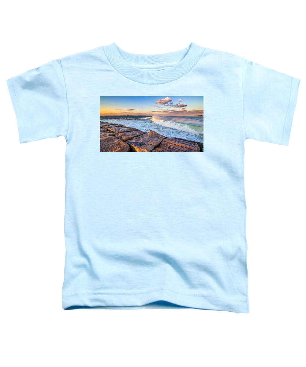 Shinnecock Toddler T-Shirt featuring the photograph Shinnecock Inlet Surf #1 by Robert Seifert