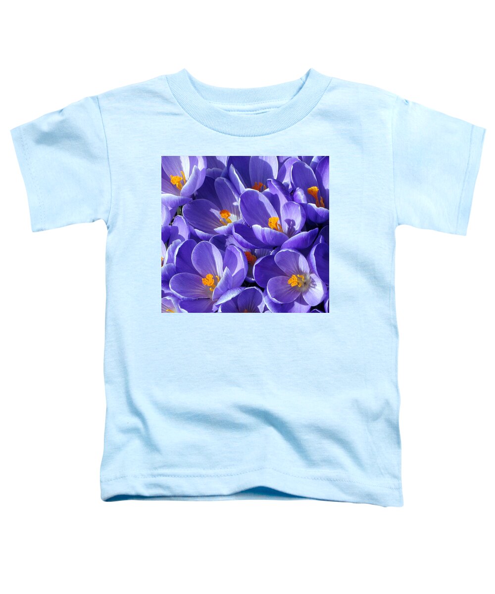 Crocus Toddler T-Shirt featuring the photograph Spring Crocus Photograph #1 by Kimberly Walker