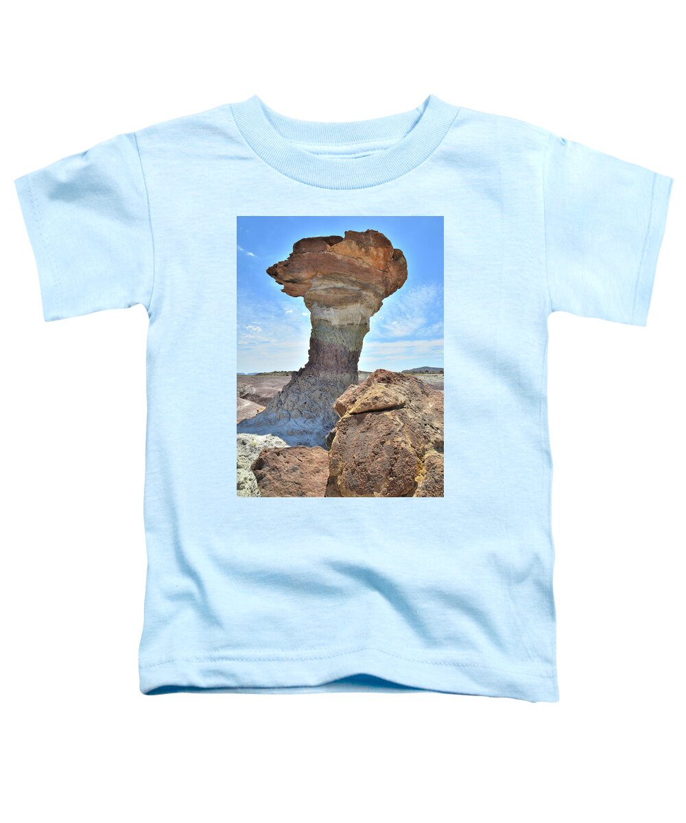 Capitol Reef National Park Toddler T-Shirt featuring the photograph Stone Pillar in Capitol Reef Desert #1 by Ray Mathis
