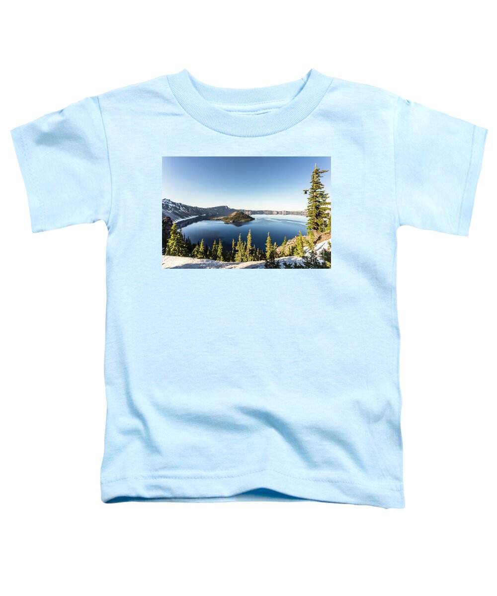 America Toddler T-Shirt featuring the photograph Stunning Crater Lake in Oregon #1 by Didier Marti