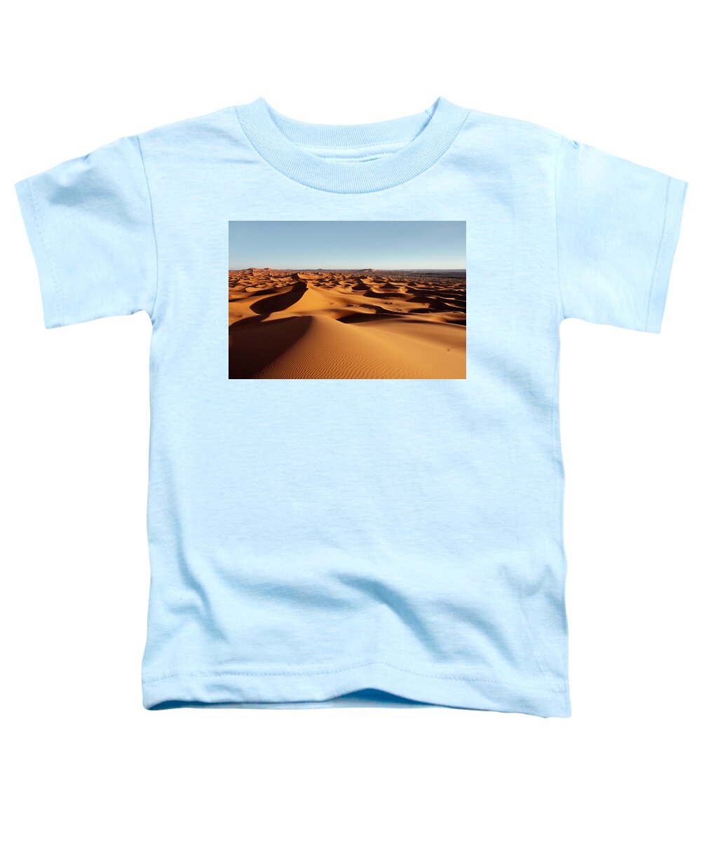 Sunset Toddler T-Shirt featuring the photograph Sunset in Erg Chebbi #1 by Aivar Mikko