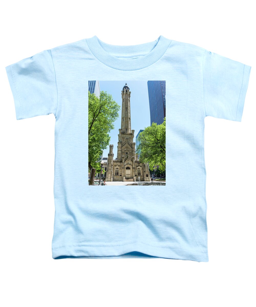 806 North Michigan Avenue Toddler T-Shirt featuring the photograph The Water Tower by David Levin