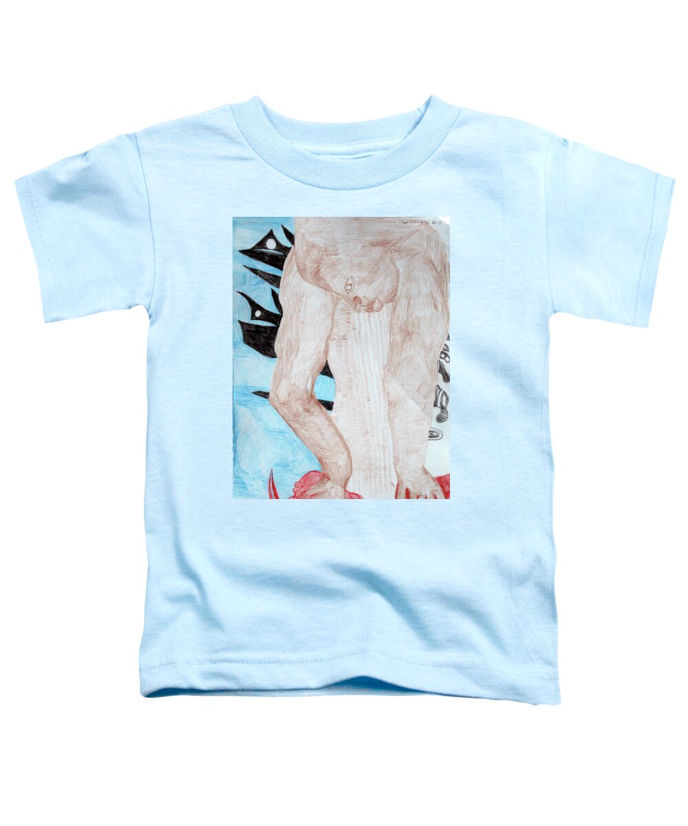 Jesus Toddler T-Shirt featuring the painting St Michael The Archangel #12 by Gloria Ssali