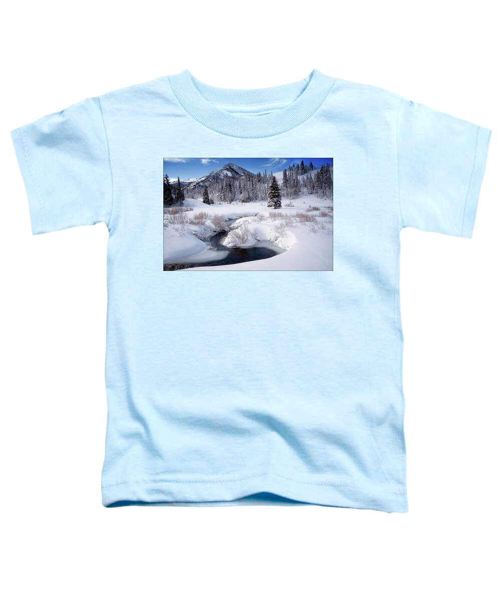 Wasatch Mountains Toddler T-Shirt featuring the photograph Wasatch Mountains in Winter #13 by Douglas Pulsipher