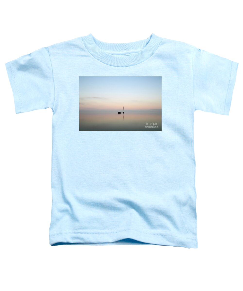 Shipwreck At High Tide Toddler T-Shirt featuring the photograph Ayrshire Shipwreck in Sunrise #1 by Maria Gaellman