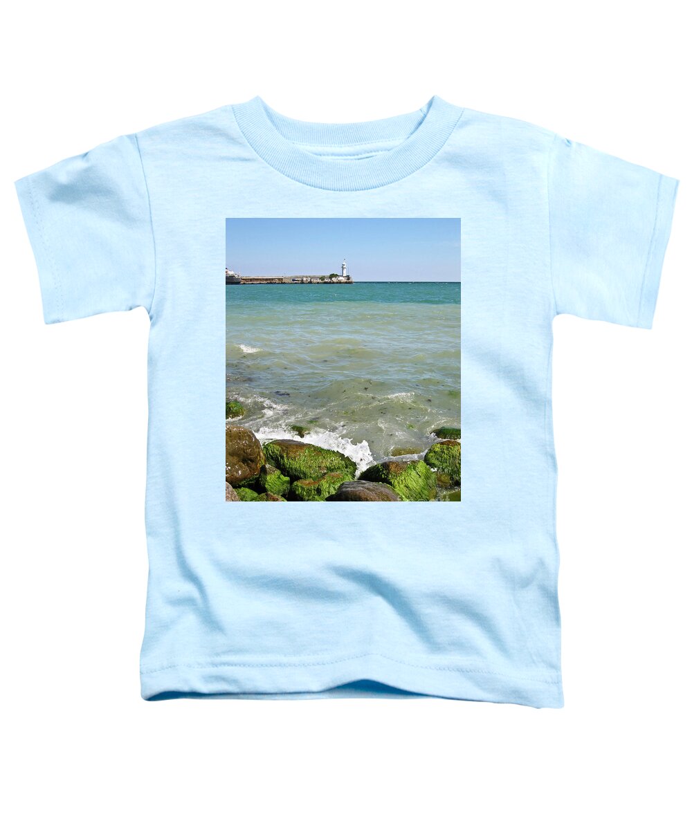 Sea Toddler T-Shirt featuring the photograph Lighthouse in sea #2 by Irina Afonskaya