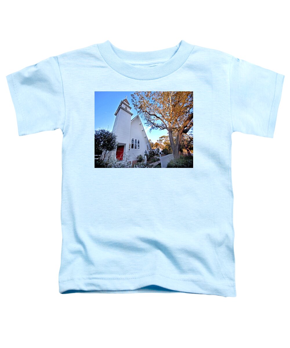 Church Toddler T-Shirt featuring the painting Magnolia Springs Alabama Church #2 by Michael Thomas
