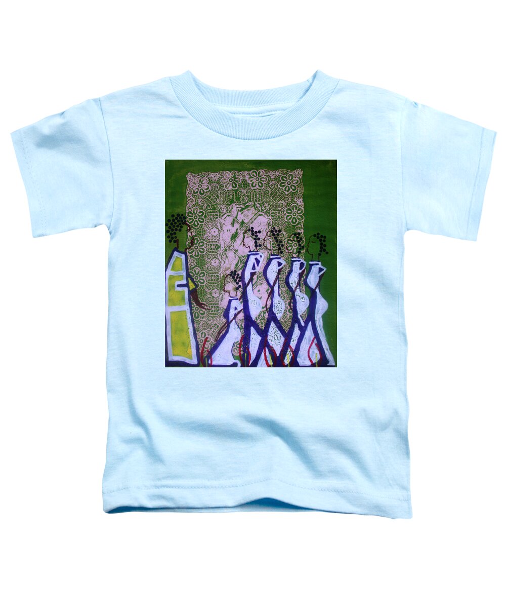 Jesus Toddler T-Shirt featuring the painting Five Wise Virgins #23 by Gloria Ssali