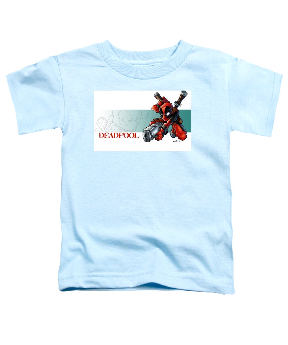 Deadpool Toddler T-Shirt featuring the digital art Deadpool #3 by Maye Loeser