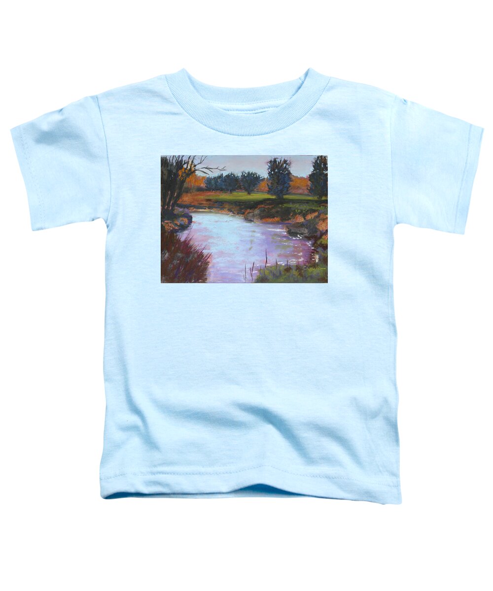 Pastel Toddler T-Shirt featuring the painting A Happy Place by Ruben Carrillo