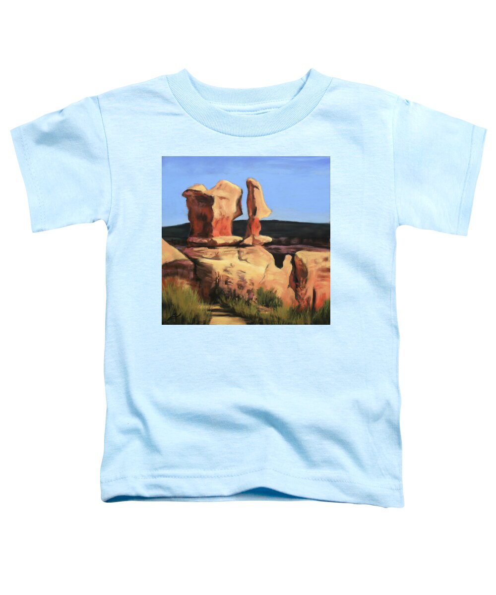 Hoo-doos Toddler T-Shirt featuring the painting A Place in the Sun by Sandi Snead