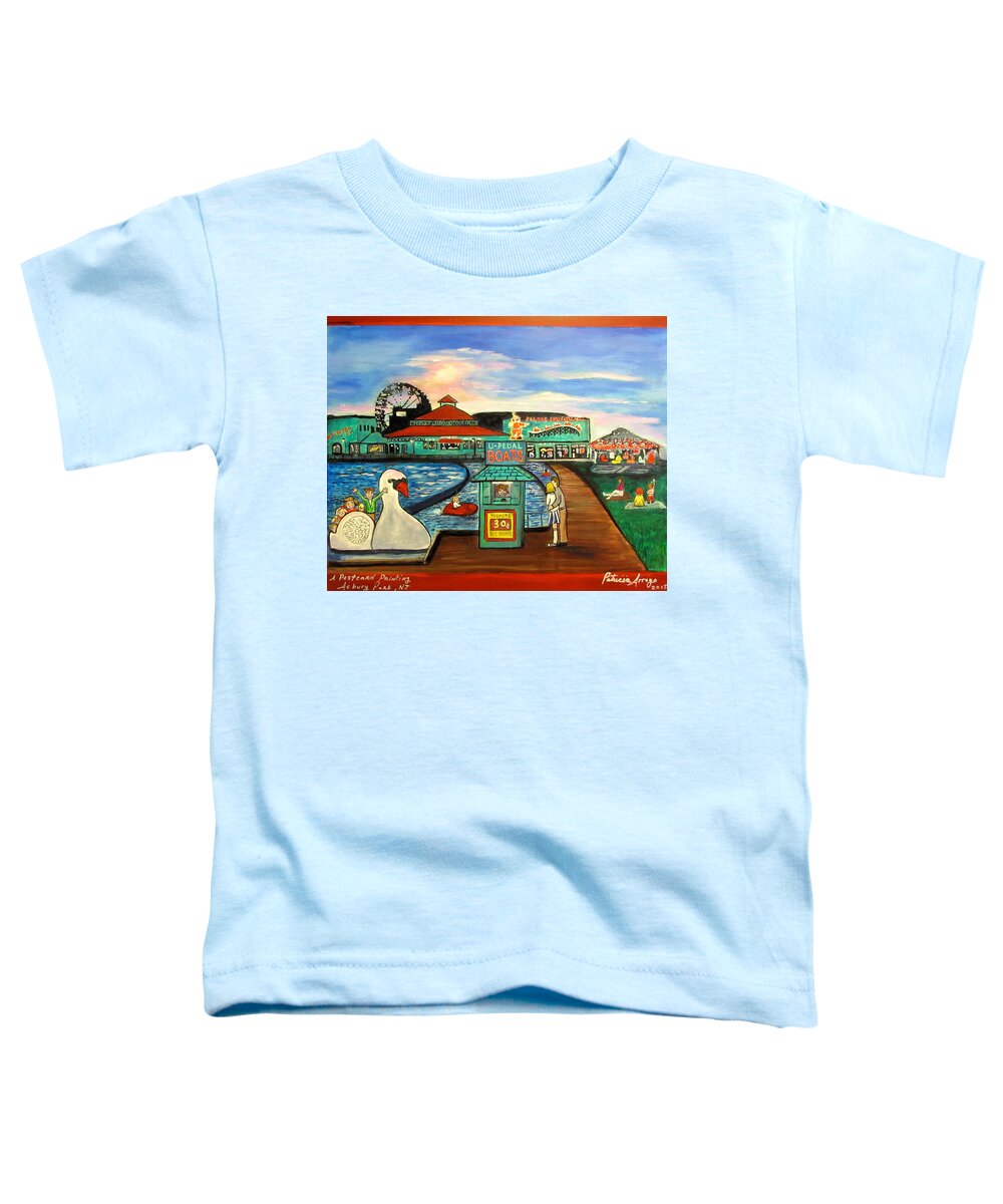 Asbury Park Art Toddler T-Shirt featuring the painting A Postcard Memory by Patricia Arroyo