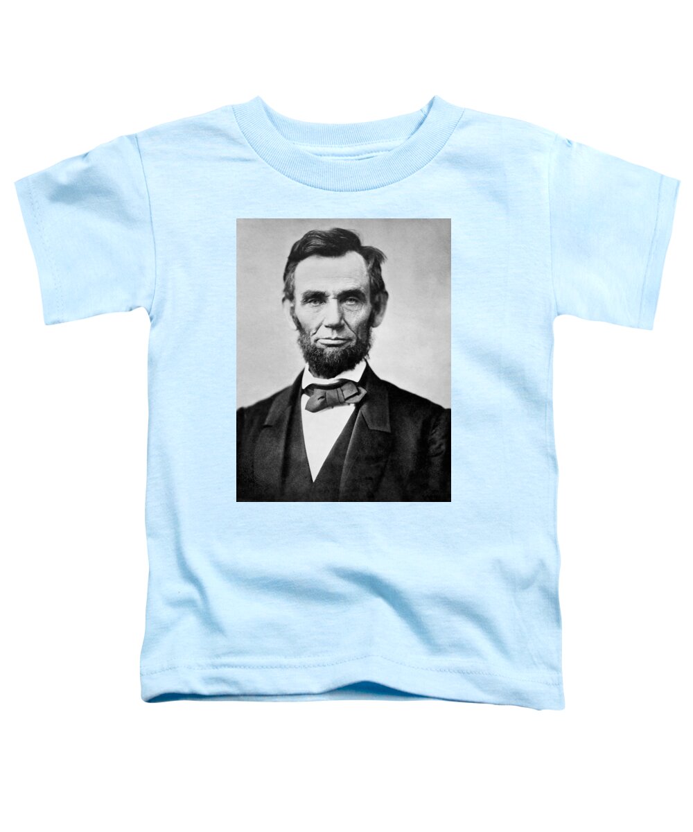 abraham Lincoln Toddler T-Shirt featuring the photograph Abraham Lincoln - portrait by International Images