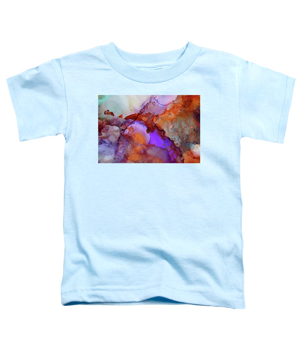 Abstract Art Toddler T-Shirt featuring the painting Abstract art 11 by Lilia S