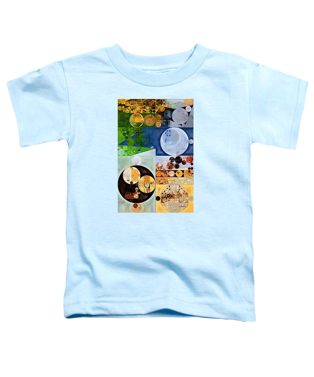 Fun Blue Toddler T-Shirt featuring the digital art Abstract painting - Mikado by Vitaliy Gladkiy