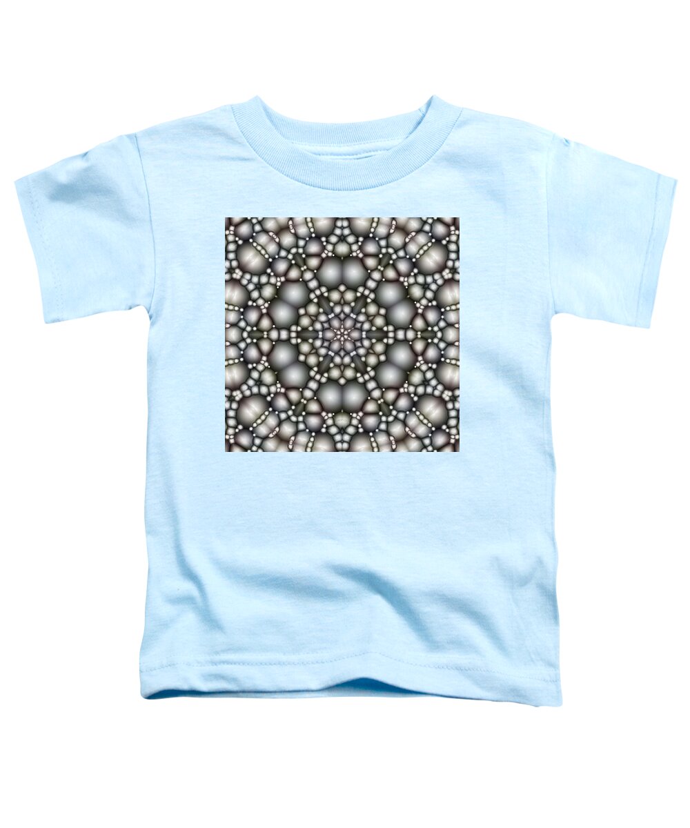 Symmetry Toddler T-Shirt featuring the digital art Abstract Reflective Mandala by Phil Perkins