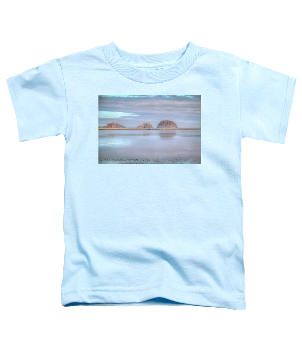 Three Arch Rocks Toddler T-Shirt featuring the photograph Across the Bay by Kristina Rinell
