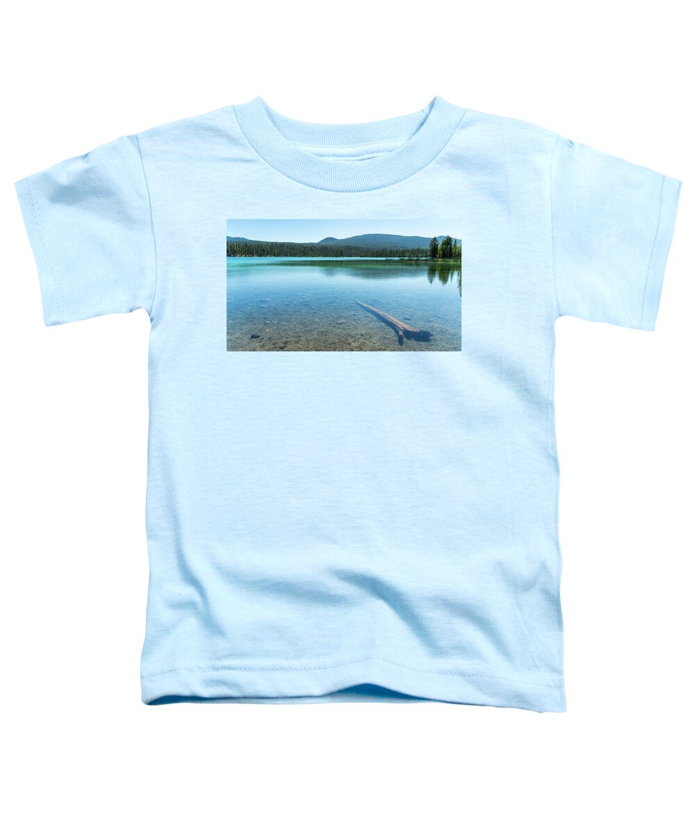 Oregon Toddler T-Shirt featuring the photograph Air Water Log Lava Lake Oregon by Lawrence S Richardson Jr