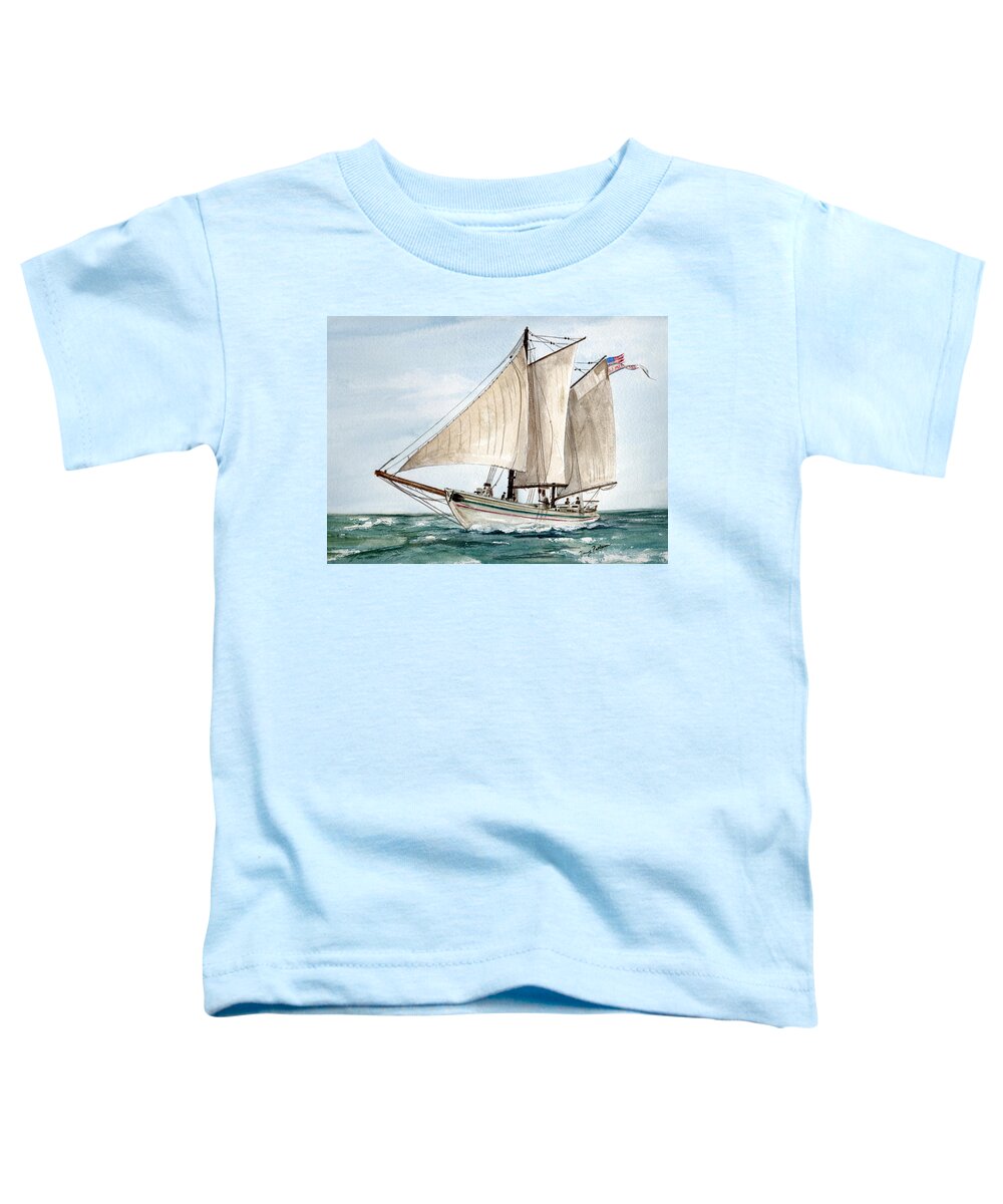 Aj Meerwald Toddler T-Shirt featuring the painting AJ Meerwald by Nancy Patterson