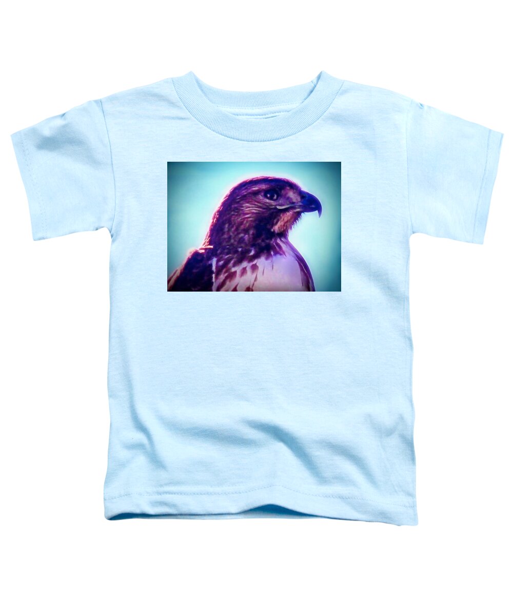 Ak Chin Toddler T-Shirt featuring the photograph Ak-Chin Red-Tailed Hawk Portrait by Judy Kennedy