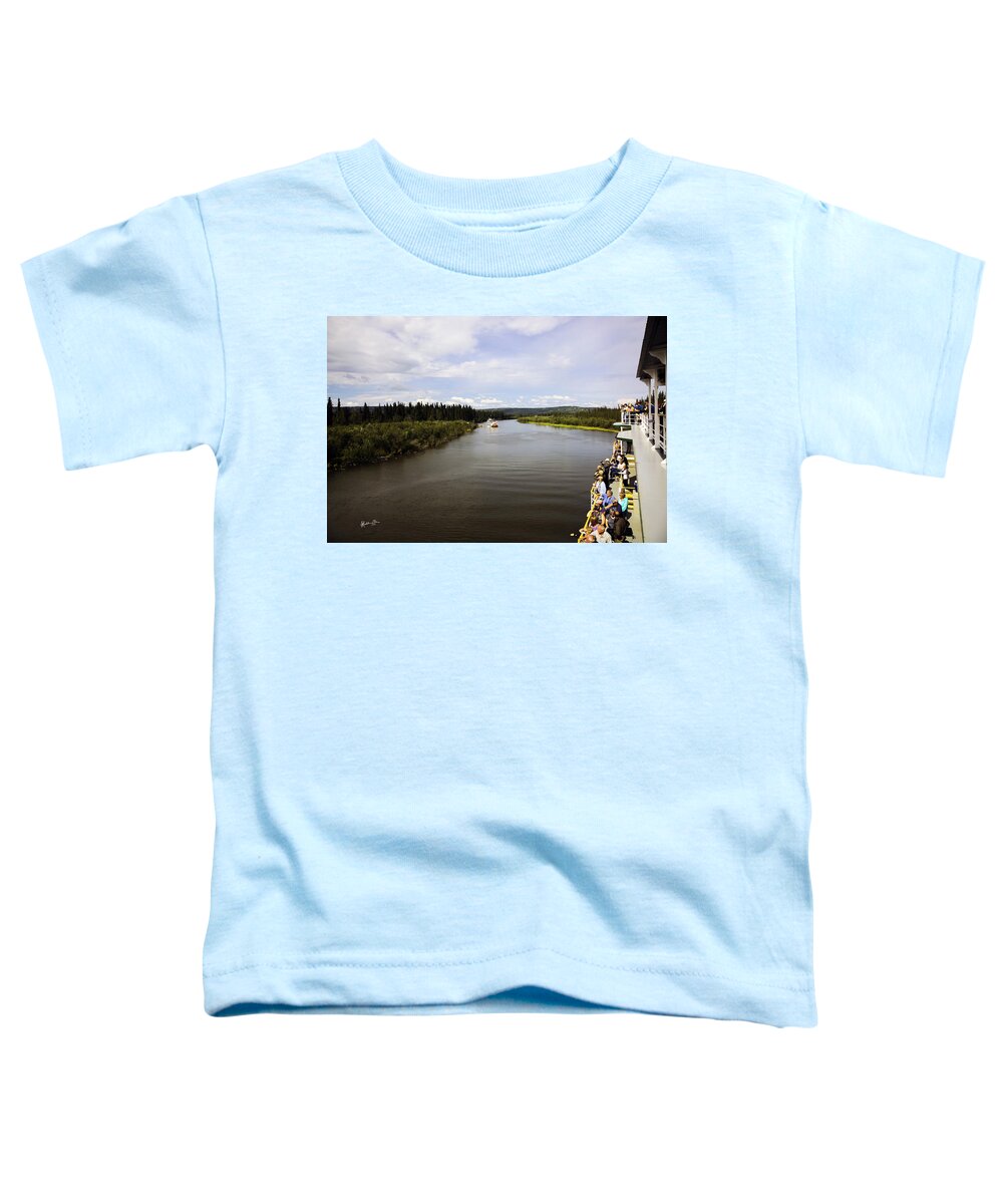 Boat Toddler T-Shirt featuring the photograph Alaska Shore Excursion by Madeline Ellis