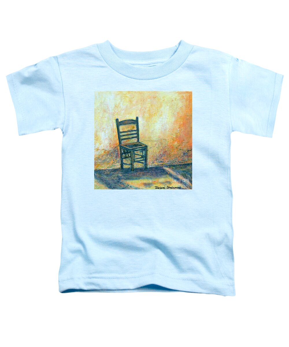Greece Toddler T-Shirt featuring the painting Alone Koroni by Jackie Sherwood