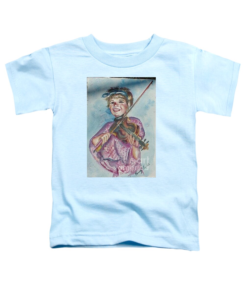 Watercolor Toddler T-Shirt featuring the painting Amanda by Beverly Boulet