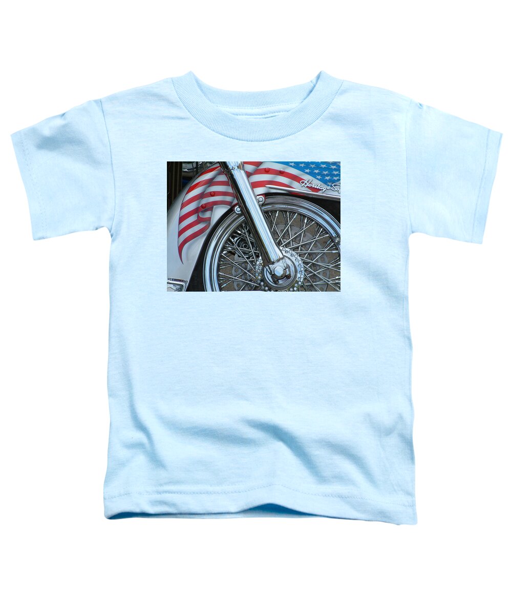 Harley Davidson Toddler T-Shirt featuring the photograph American Heritage by Thomas Pipia