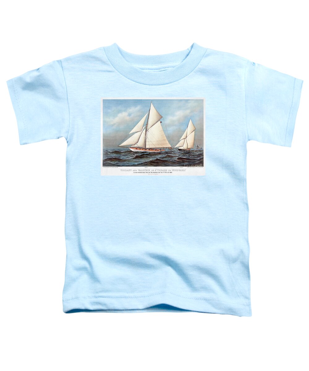 1883 Toddler T-Shirt featuring the photograph Americas Cup, 1883 by Granger