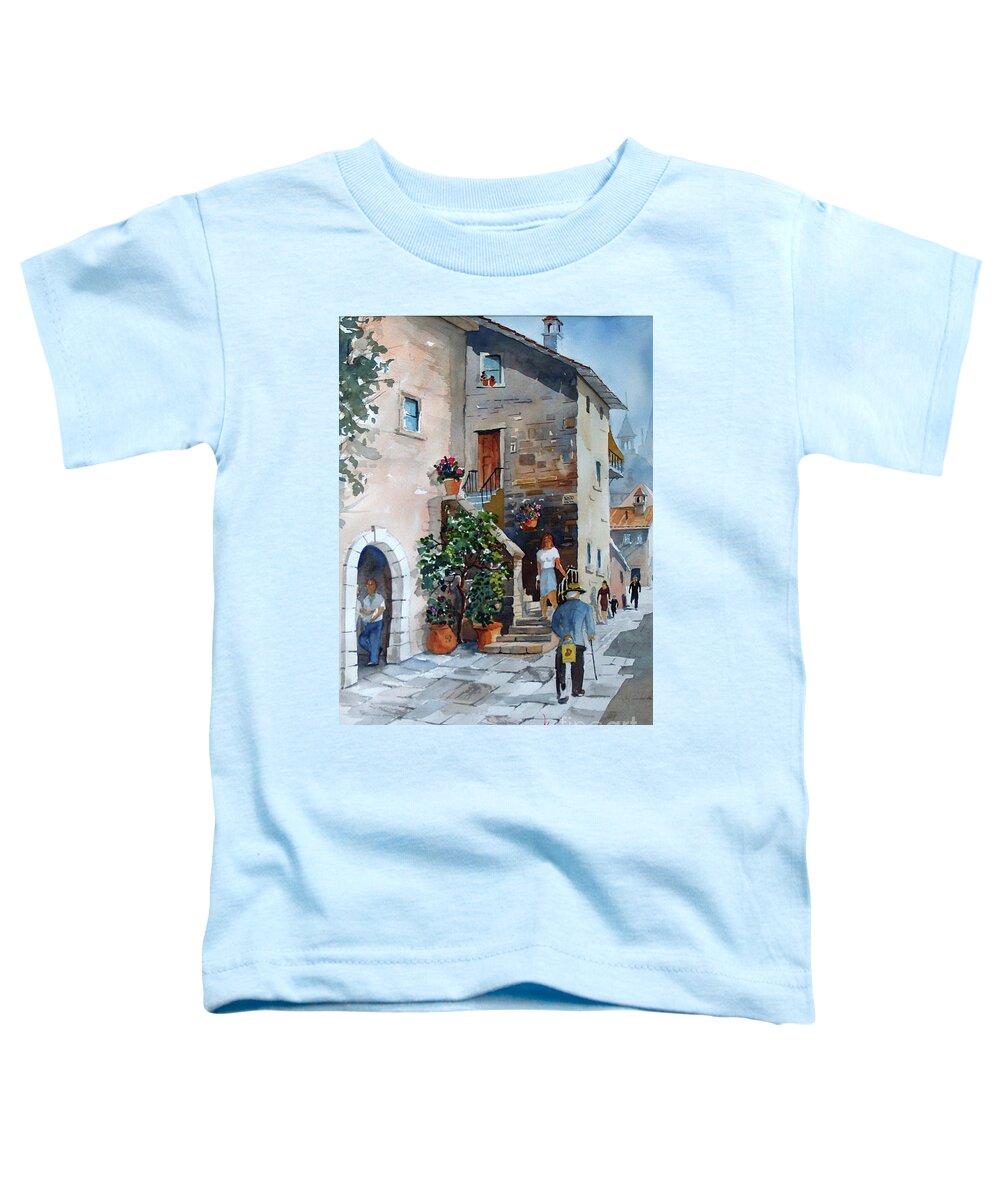 Italy Toddler T-Shirt featuring the painting Arezzo-3 by Gerald Miraldi