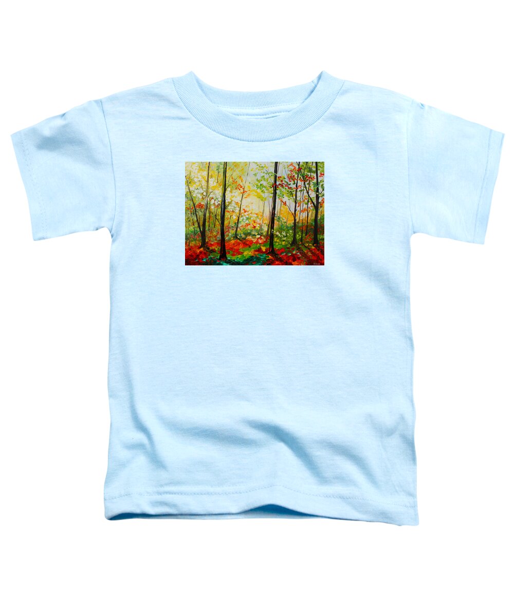 Landscape Toddler T-Shirt featuring the painting Autumn Light by Kevin Brown