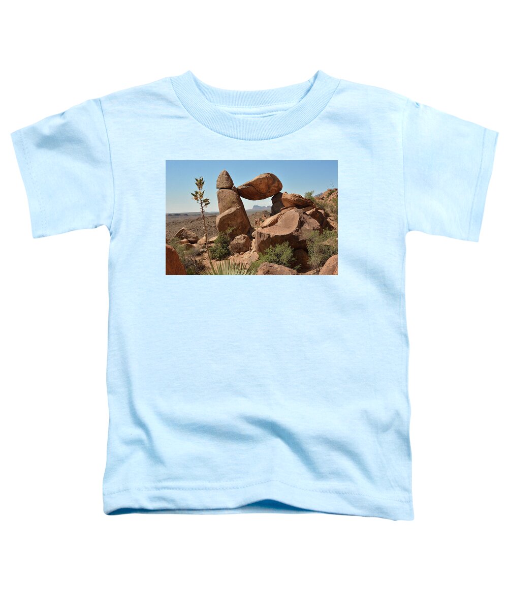 National Park Toddler T-Shirt featuring the photograph Balanced Rock by Alan Lenk