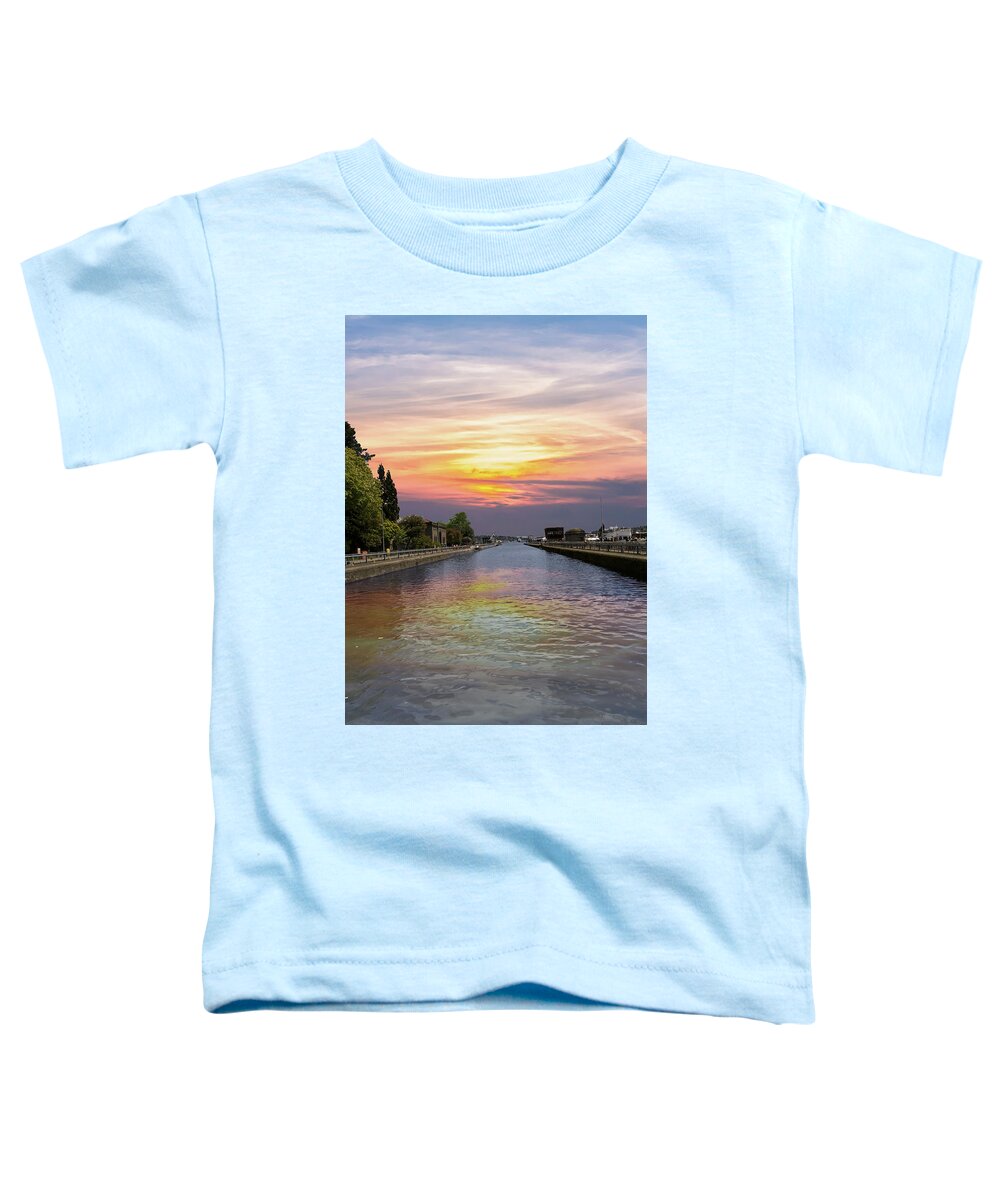 Architecture Toddler T-Shirt featuring the photograph Ballard Locks at Sunrise by Darryl Brooks