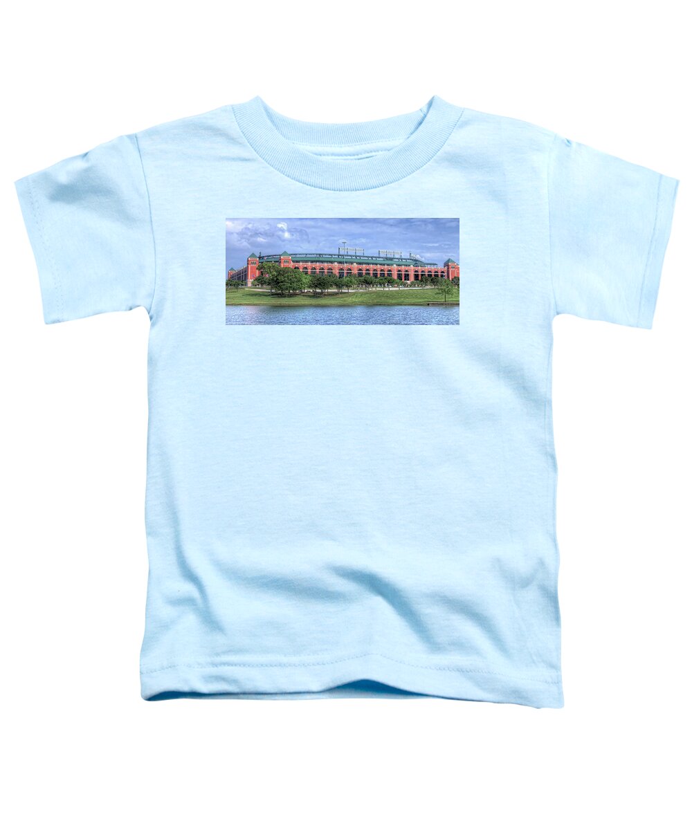Texas Rangers Toddler T-Shirt featuring the photograph Ballpark in Arlington now Globe Life Park by Robert Bellomy
