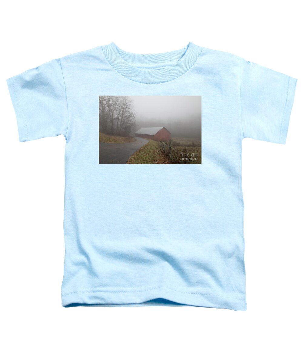 Fog Toddler T-Shirt featuring the photograph Barnyard Fog by Robert Loe