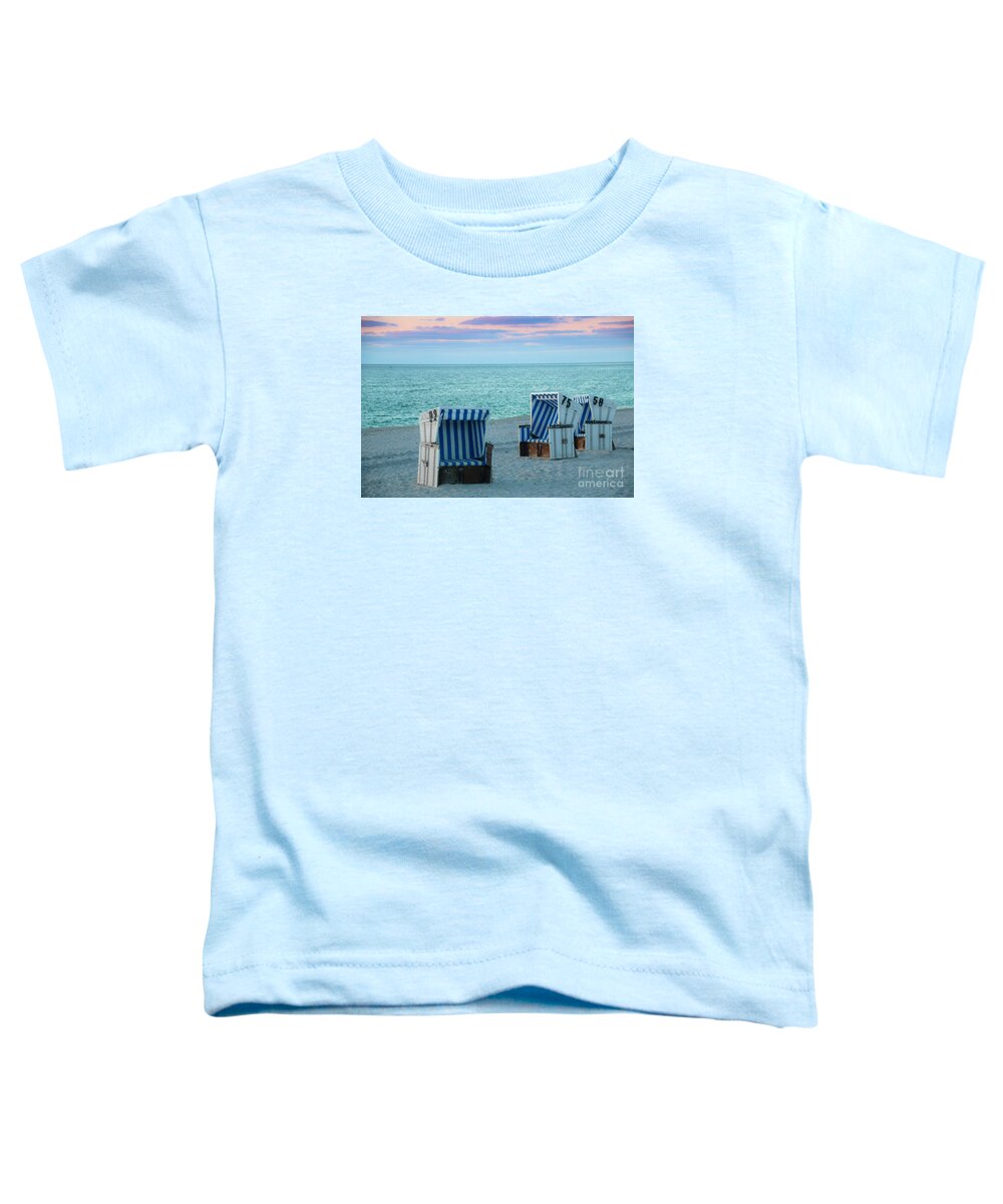 Germany Toddler T-Shirt featuring the photograph Beach Chair at Sylt, Germany by Amanda Mohler