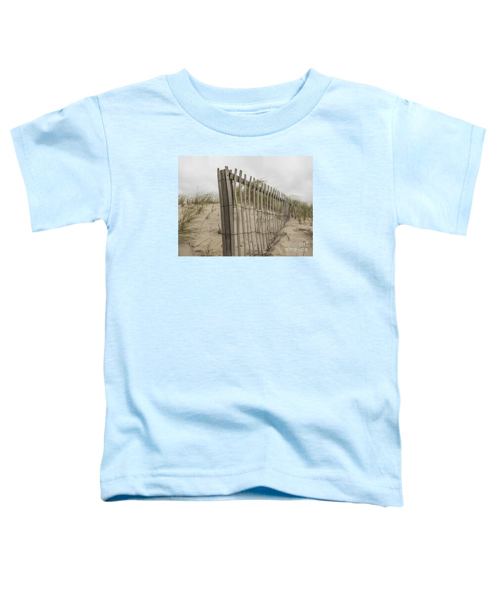 Barrier Toddler T-Shirt featuring the photograph Beach Fence by Juli Scalzi