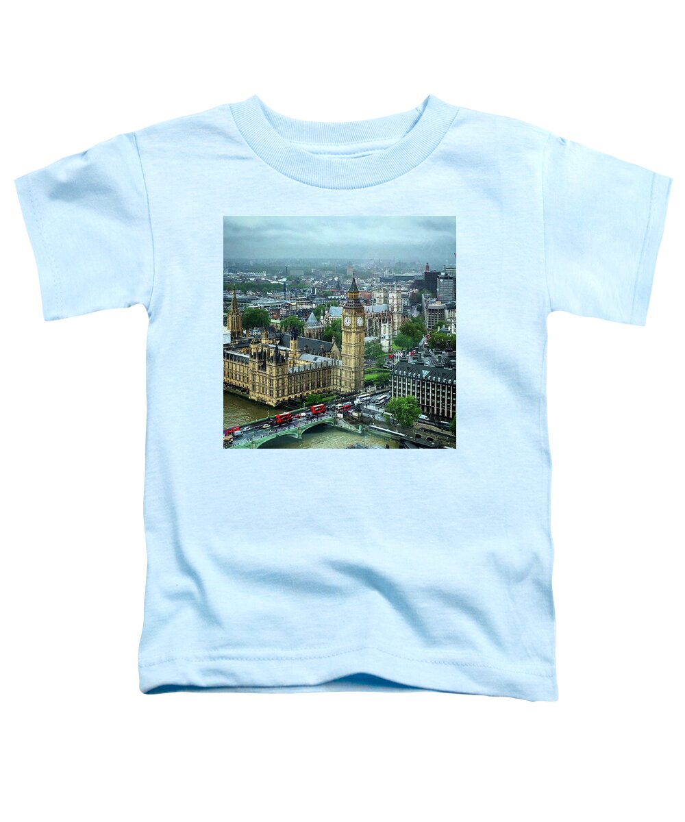 Big Ben Toddler T-Shirt featuring the photograph Big Ben from the London Eye by Nancy Ann Healy
