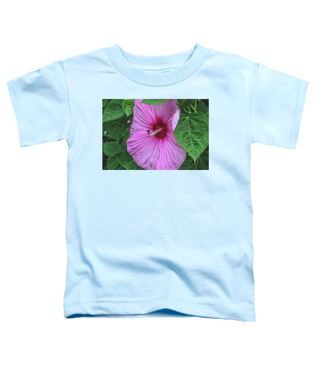Bee Toddler T-Shirt featuring the digital art Bigger than Dinner Plates by Ed Stines