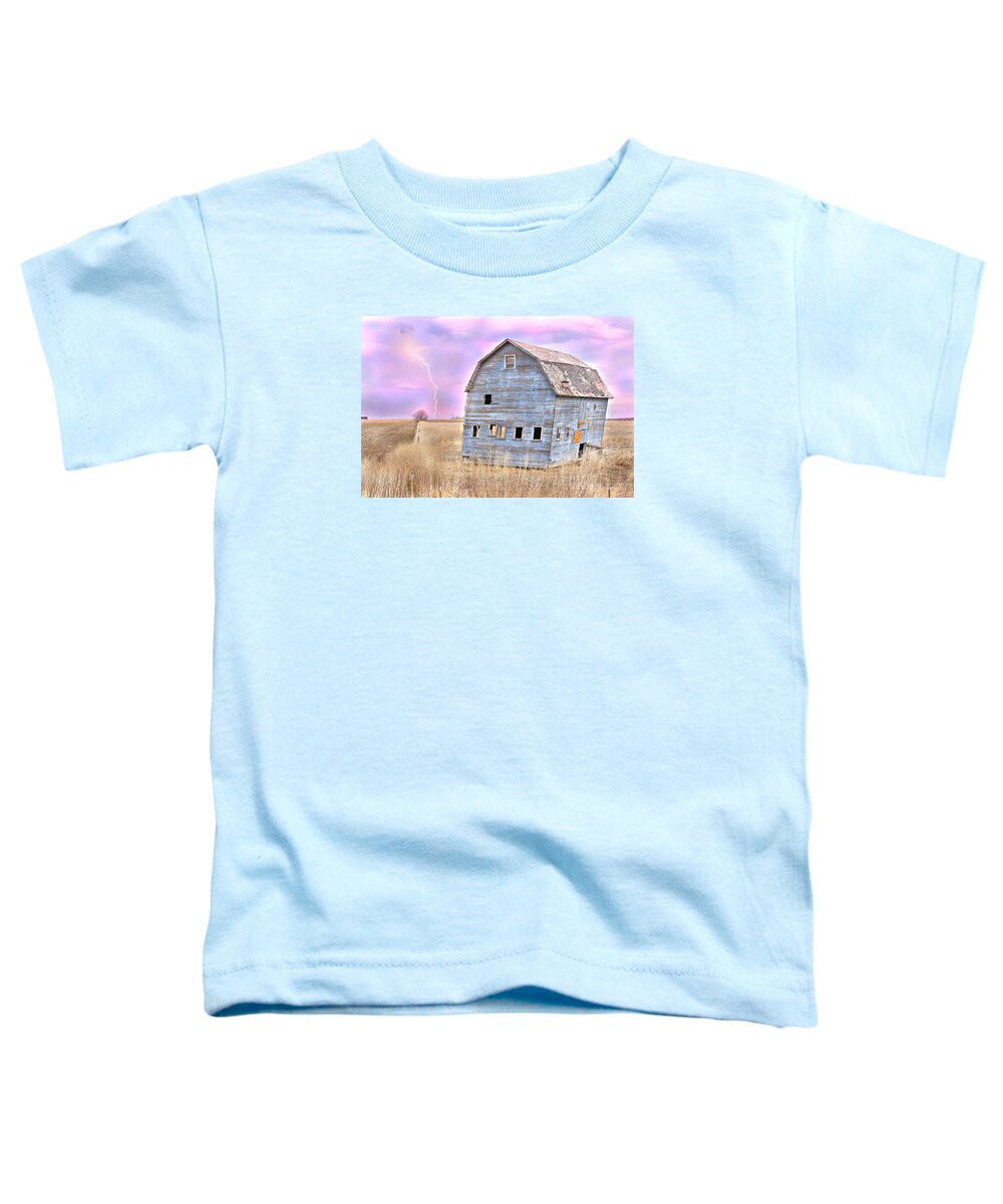 Barns Toddler T-Shirt featuring the photograph Blue Barn by James BO Insogna