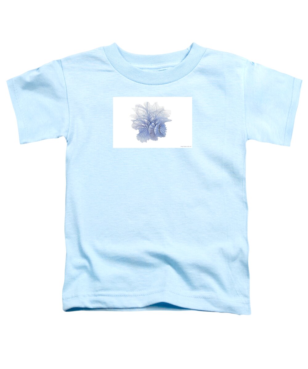  Toddler T-Shirt featuring the digital art Blue Fractalberry Trees by Doug Morgan