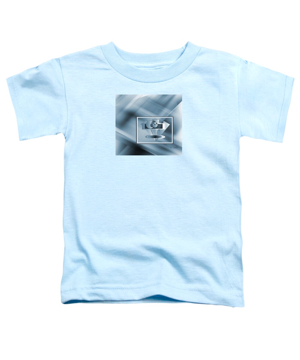 Abstract Toddler T-Shirt featuring the digital art Blue Series #2 by Iris Gelbart