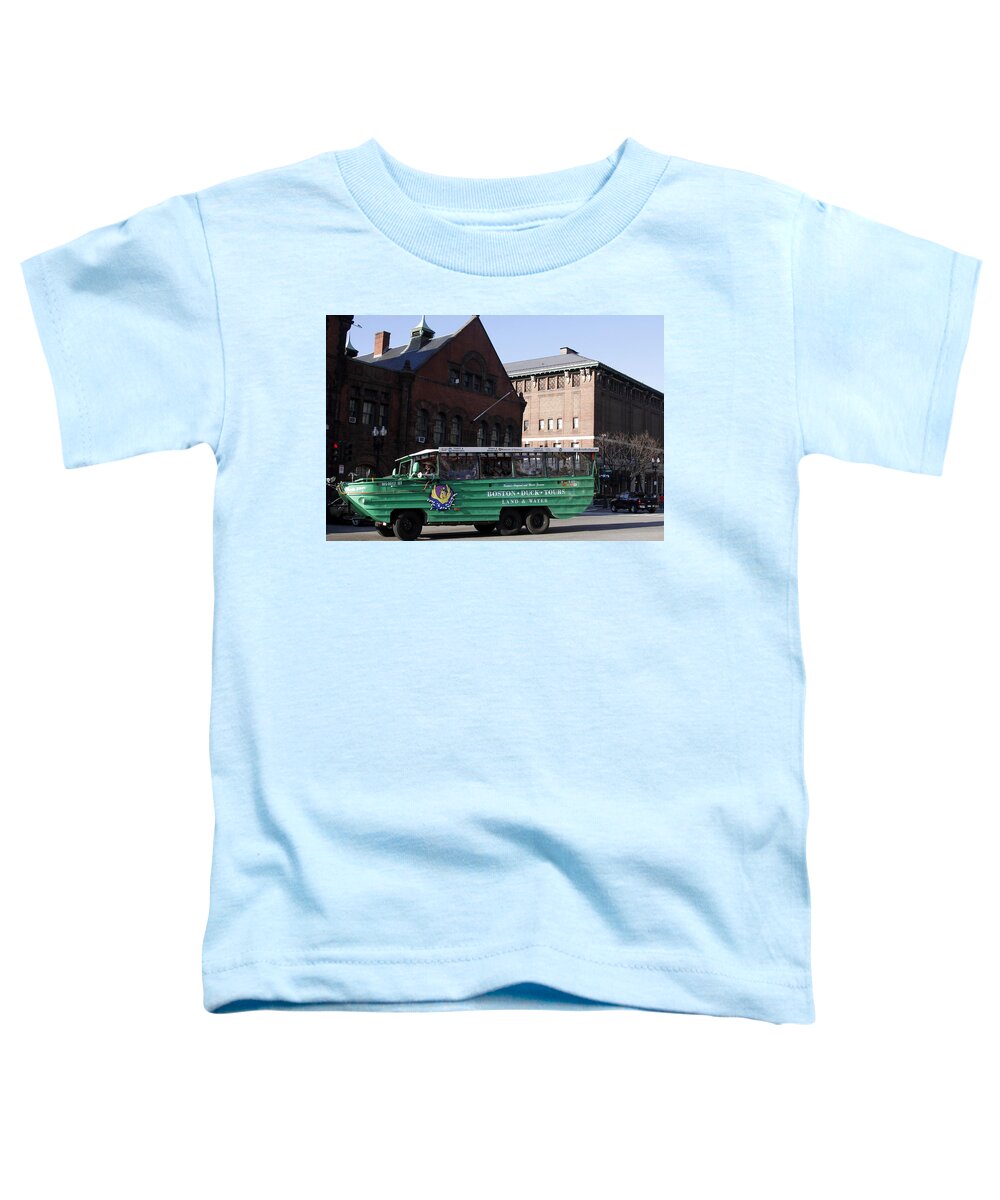 Boston Toddler T-Shirt featuring the photograph Boston Duck Tour Bus by Valerie Collins