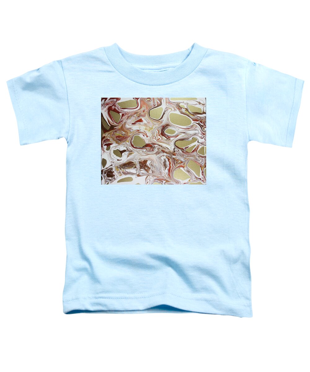 Abstract Toddler T-Shirt featuring the painting Bronze Surface by Madeleine Arnett