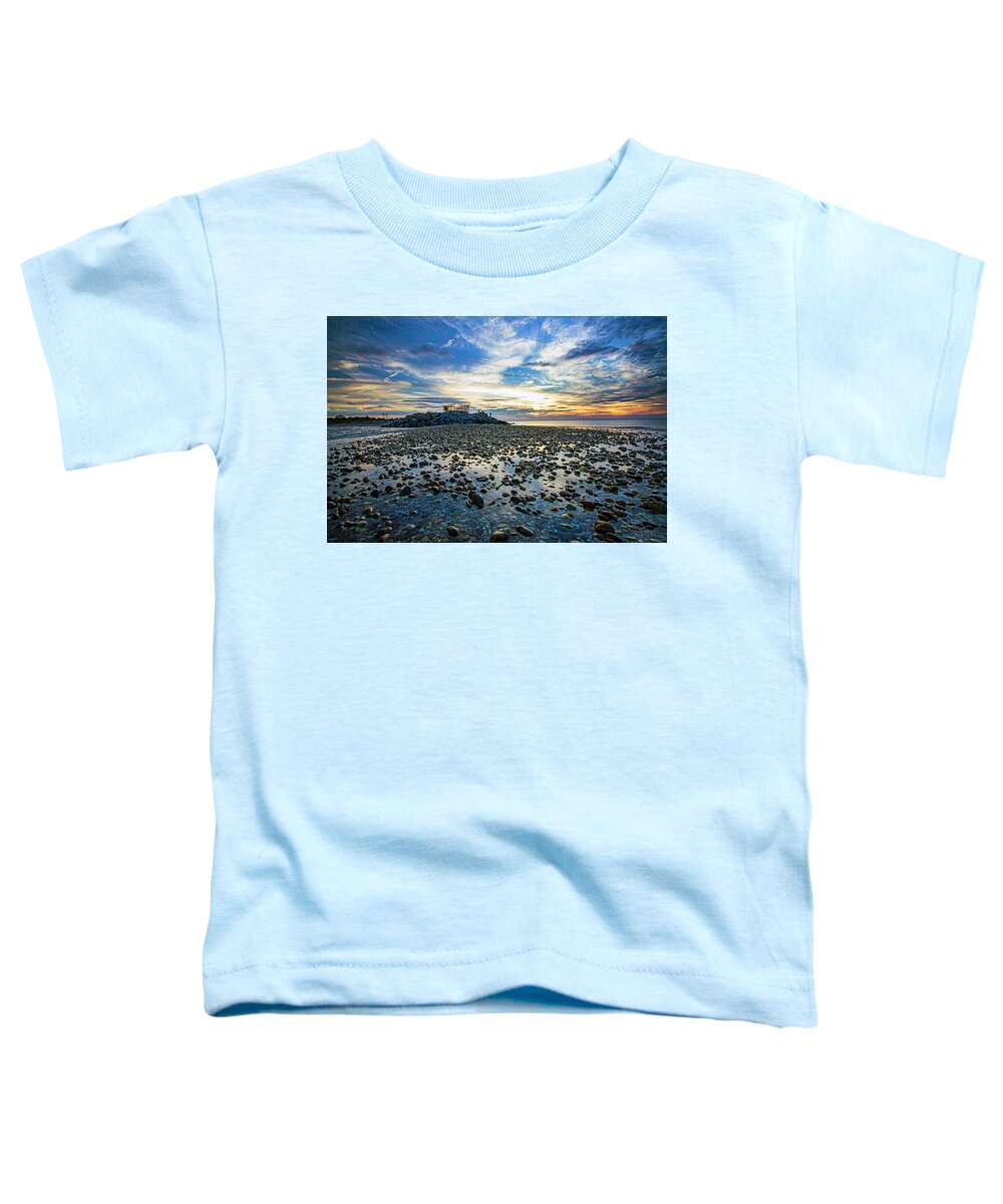 Orient Toddler T-Shirt featuring the photograph Cable Crossing Orient Point Sunset by Robert Seifert