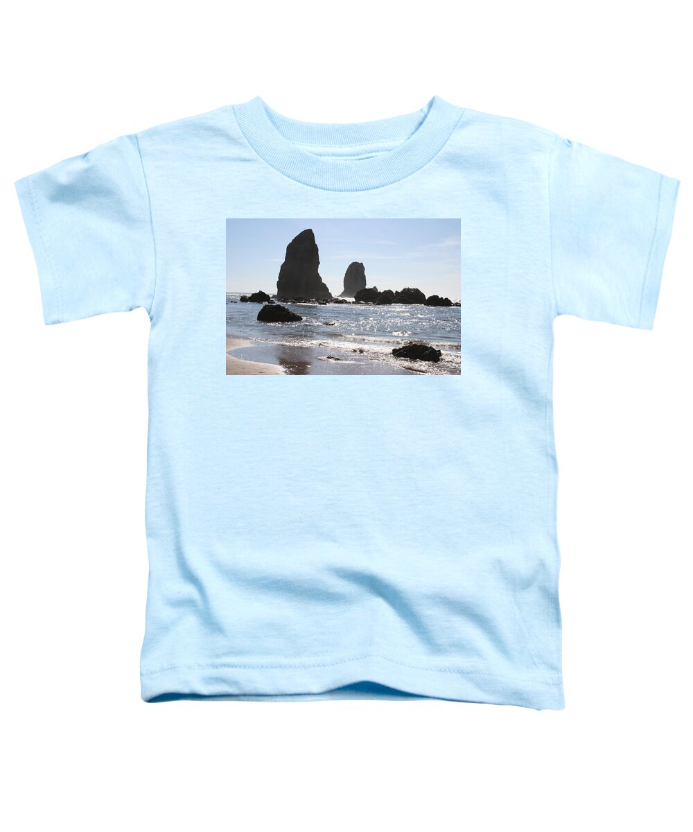 Sea Toddler T-Shirt featuring the photograph Cannon Beach II by Quin Sweetman
