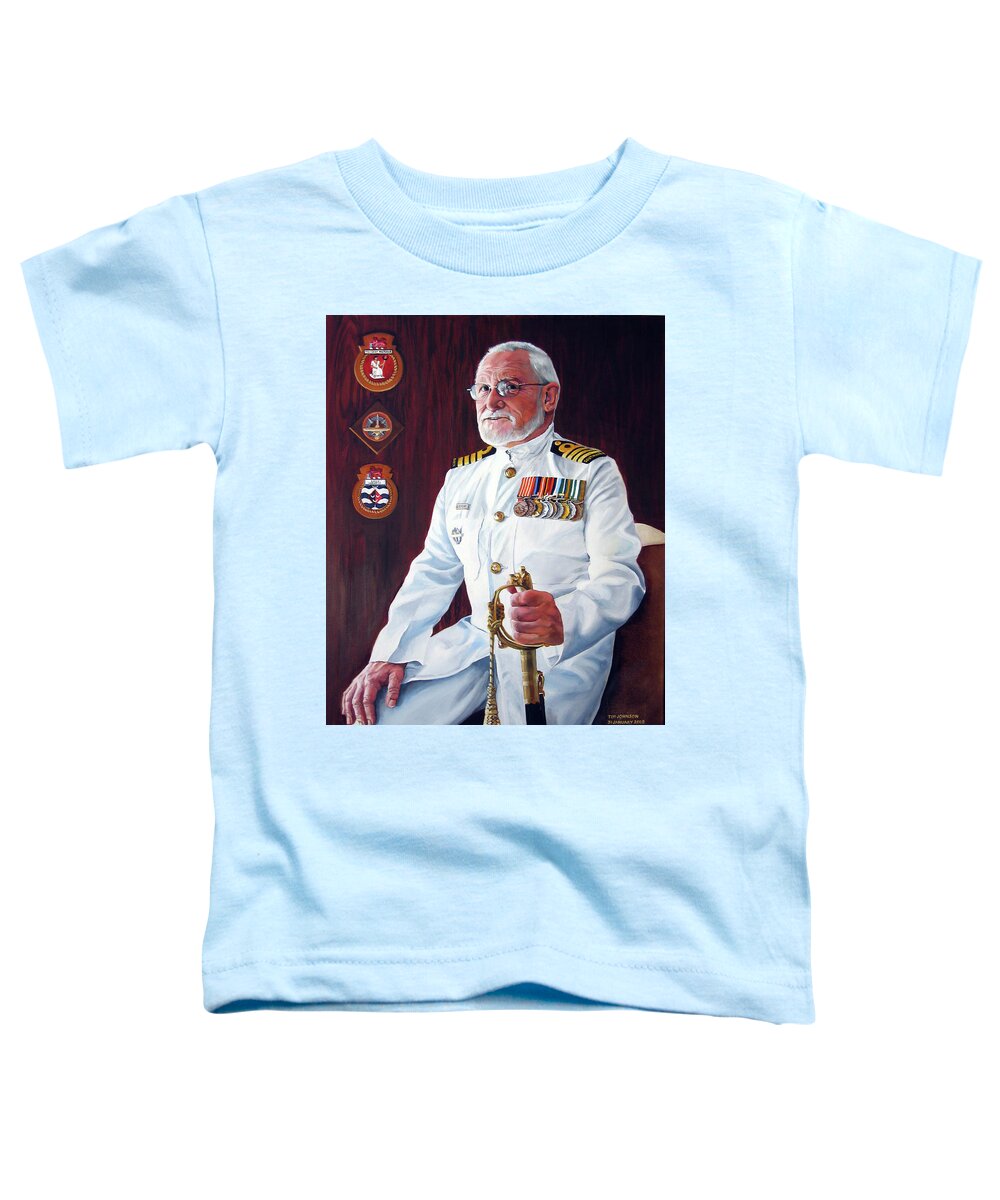  Toddler T-Shirt featuring the painting Capt John Lamont by Tim Johnson