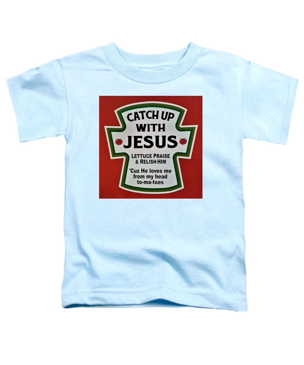 Jesus Toddler T-Shirt featuring the photograph CATCH UP with JESUS by Rob Hans