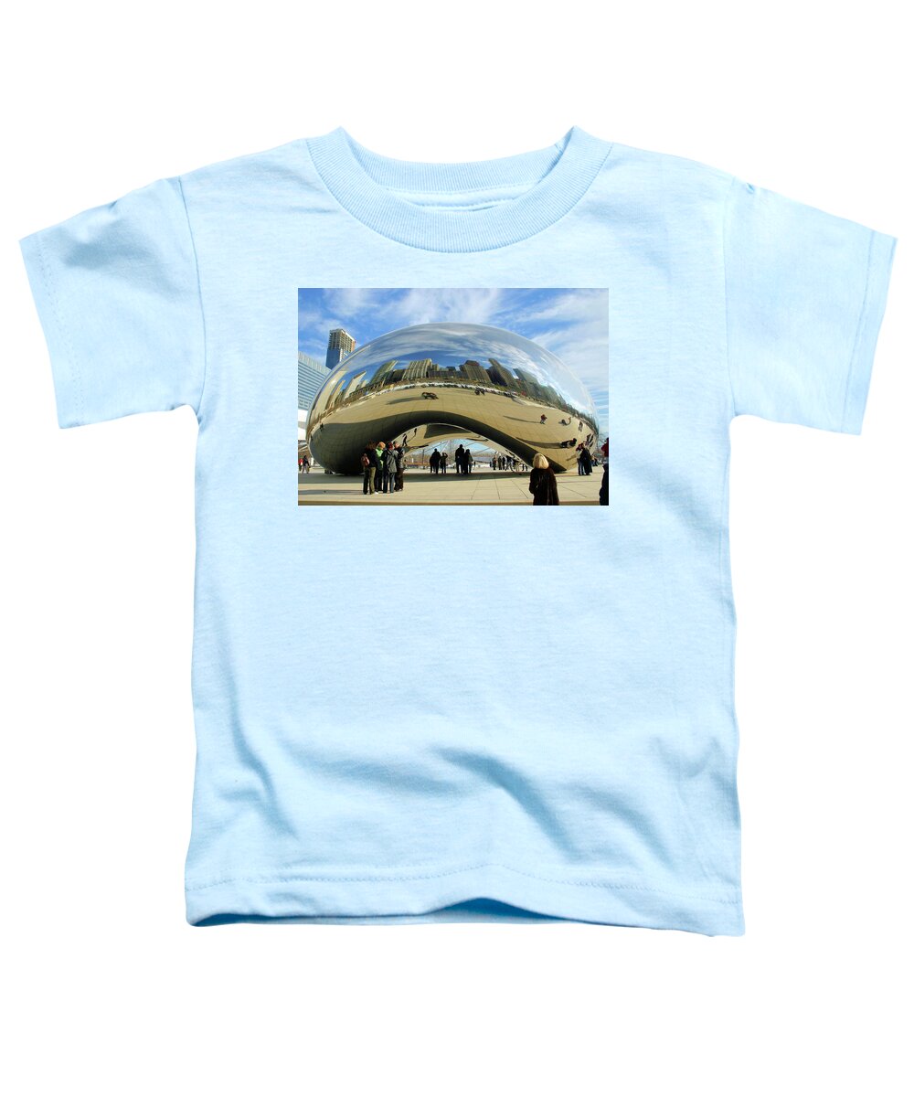 Chicago Toddler T-Shirt featuring the photograph Chicago Reflected by Kristin Elmquist